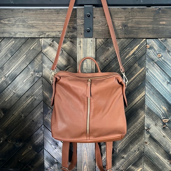Bags Faux Leather Backpack Purse Poshmark